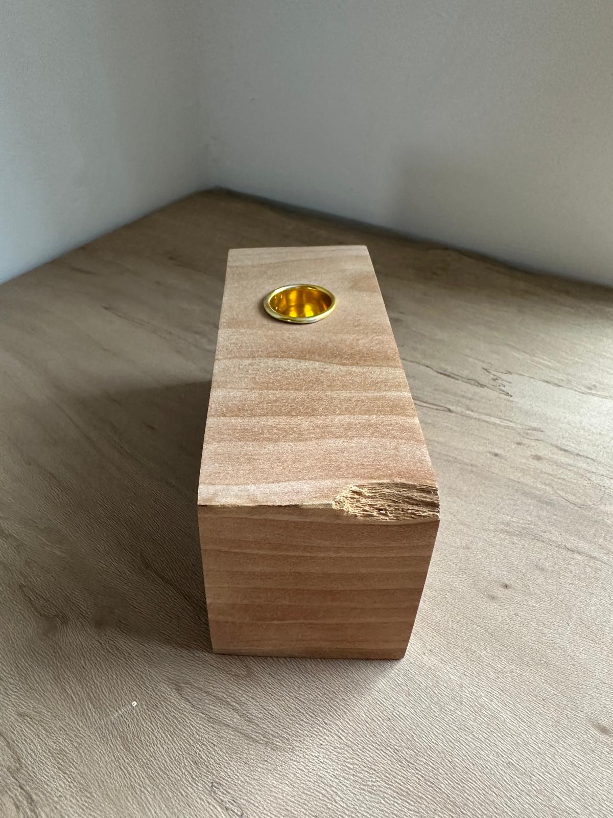 Kersenhout Enkele Kandelaar A-symmetrisch 6 cm - Afbeelding 5